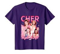 Clueless Iconic Cher Ugh! As It! 90's Collage Chest Poster T-Shirt, Enfant, Violet, 10 Ans