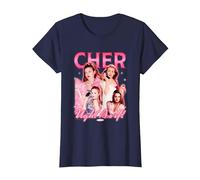 Clueless Iconic Cher Ugh! As It! 90's Collage Chest Poster T-Shirt, Femme, Bleu Marine, XL