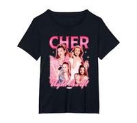 Clueless Iconic Cher Ugh! As It! 90's Collage Chest Poster T-Shirt, Femme Grandes Tailles, Noir, 5X