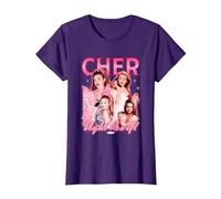Clueless Iconic Cher Ugh! As It! 90's Collage Chest Poster T-Shirt, Femme, Violet, 3XL