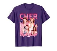 Clueless Iconic Cher Ugh! As It! 90's Collage Chest Poster T-Shirt, Homme, Violet, L