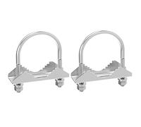 Clueltes 2 PièCes Pince de D'Antenne U-Boulon MatéRiel de Pince de Mât D'Antenne Support de Mâchoire en V Accessoires pour Antenne ExtéRieure de Maison