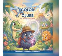ClueRaven's Color & Clues: The Dinosaur Expedition: A Prehistoric Adventure Coloring and Activity Book for Kids Ages 5-8 with Hidden Fossils, Puzzles, ... and Secret Clues to Find on Every Page