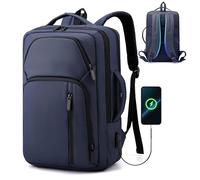 Clufar Sac à Dos Homme Sac a Dos Ordinateur 15.6 Pouces Imperméable avec USB Charging Sac à Dos Ordinateur Antivol Zaino Porta PC 15.6 Sac à Dos de Voyage pour Loisirs Scolaire Affaire,Bleu
