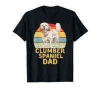 Clumber Spaniel Dog Dad Retro Funny Mes Chiens sont Mon Cardio T-Shirt