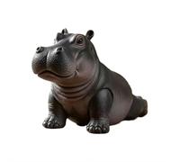 Clumsy Yoga Master Hippopotame, figurine de yoga, figurine d'hippopotame amusante, intéressante imprimée en 3D, sculpture d'hippopotame de yoga décoration de bureau pour la maison et le bureau