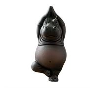 Clumsy Yoga Master Hippopotame - Le yogi adorablement imparfait, figurine d'hippopotame en résine imprimée 3D, statue d'hippopotame amusante, sculpture de méditation unique pour la maison et le bureau