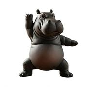 Clumsy Yoga Master Hippopotame - Le Yogi Adorablement Imparfait, Figurine Statue d'Hippopotame Yoga 3D, Figurine d'Hippopotame Statue Yoga, Statue d'Hippopotame Amusante en Résine, Sculpture de