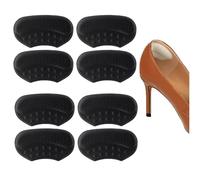 Clundoo 4 Paires Coussinets de Talon Éponge, Semelles Antidérapantes pour Chaussures Coussinets, Talonnettes Autocollantes pour Chaussures Trop Grandes, pour Homme et Femme (Noir)
