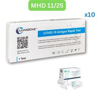 Clungene Covid-19 Antigène Corona Auto-test rapide (test amateur) 10 pièces MHD 11/25 | Test unique | ID : 2099 | Tests parahealth S (5 pièces, MHD 12/25)