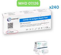 Clungene Covid-19 Antigène Corona Auto-test rapide (test amateur) 1200 pièces MHD 07/26| 240x 5er Pack | ID : 2099 | Tests de parahealth S (5 pièces, MHD 12/25)