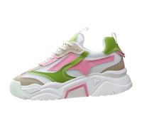 Clunky Sneakers pour Femmes - Baskets à Semelle Épaisse Style Dad Shoes, Respirantes et Confortables pour Une Silhouette Rehaussée u Quotidien (A, 40)