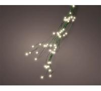 Cluster 12fili 408led L180cm Clignotante Effect Fil Verde-Luce Blanc Calda-Ester