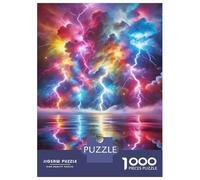 Cluster de Nuages de Orage Arc-en-Ciel Puzzle 1000 Pièces Adultes Puzzles 1000 Pièces Durable Jeux De Puzzle Décor À La Maison 70x50cm/1000pcs