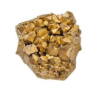 Cluster en, Crystal Geode | brut doré galvanisé - charme esthétique pour la collection, la méditation, la décoration intérieure