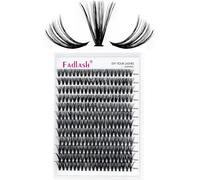 Cluster Eyelashes Diy 40 Root Extension Individual Volume Russian Cluster False Eyelashes Individual Black Matte Bouquet Lashes 0.07-C Curl Single Length 12-18 Mm Mixed