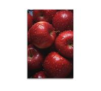 Cluster of Dewy Red Apples Décoration murale moderne à suspendre Motif fruits 50 x 75 cm