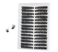 Clusters Lot de 280 extensions de cils individuels réutilisables à réaliser soi-même - Courbure D 60D - Mélange 8 à 16 mm (60D, 8 à 16 mm)