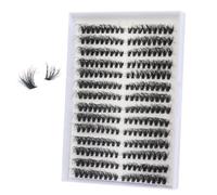 Clusters Lot de 280 extensions de cils individuels réutilisables à réaliser soi-même - Courbure D 60D - Mélange 8 à 16 mm (60D, 8 à 16 mm)