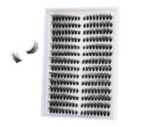 Clusters Lot de 280 extensions de cils individuels réutilisables à réaliser soi-même - Courbure D 60D - Mélange 8 à 16 mm (60D, 8 à 16 mm)