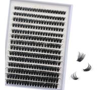 Clusters Lot de 280 extensions de cils individuels réutilisables à réaliser soi-même - Courbure D 60D - Mélange 8 à 16 mm (60D, 8 à 16 mm)
