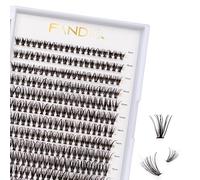 Clusters Lot de 280 extensions de cils individuels réutilisables à réaliser soi-même - Courbure D 60D - Mélange 8 à 16 mm (60D, 8 à 16 mm)