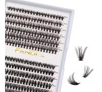 Clusters Lot de 280 extensions de cils individuels réutilisables à réaliser soi-même - Courbure D 60D - Mélange 8 à 16 mm (60D, 8 à 16 mm)
