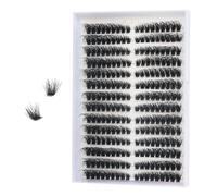 Clusters Lot de 280 extensions de cils individuels réutilisables à réaliser soi-même - Courbure D 60D - Mélange 8 à 16 mm (60D, 8 à 16 mm)