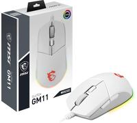 Clutch Gm11 White Souris Gaming - Capteur Optique 5000 Dpi, Symétrique, Switches Omron 10M+ Clics, 6 Boutons, Latence 1Ms, Rgb Mystic Light, 89G - Filaire