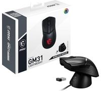 Clutch Gm31 Lightweight Wireless Souris Gaming - Capteur Optique 12000Dpi, Droitiers, Switches Omron 60M+ Clics, 6 Boutons, 110H Batterie, Charging Dock, Latence 1Ms, Rgb, 73G - Filaire/Sans Fil