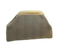 Clutch Purse - Woven Easy Access Lock Closure | Crochet Clutch Purse Dumpling Bag | Women's Color-Block Summer Bag, Casual Beach Evening Wedding Tote, for Commuting Music Festival, 30x9x20cm