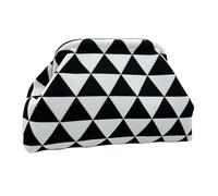 Clutch Purse - Woven Easy Access Lock Closure | Crochet Clutch Purse Dumpling Bag | Women's Color-Block Summer Bag, Casual Beach Evening Wedding Tote, for Commuting Music Festival, 30x9x20cm