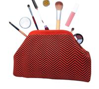 Clutch Purse - Woven Easy Access Lock Closure | Crochet Clutch Purse Dumpling Bag | Women's Color-Block Summer Bag, Casual Beach Evening Wedding Tote, for Commuting Music Festival, 30x9x20cm