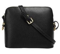 Cluty Sac à bandoulière Cuir & Made In Italy Damen Echt Leder Fabriqué en Italie, compartiment pour smartphone, sac à main en cuir, sac bandoulière avec fermeture éclair, petit sac bandoulière 021219