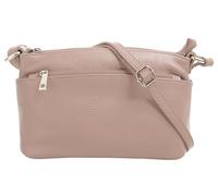 Cluty Sac à bandoulière Cuir & Made In Italy Femme cuir véritable | Fabriqué en Italie, sac à bandoulière, sac messager avec fermeture éclair, sac à bandoulière en cuir de vache 020617