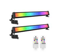 CLV Projecteur Led RGB Barre 42W Spot LED Coloré Avec Télécommande RF 360° | Barre LED Multicolore Dimmable Éclairage RGB Minuterie Mémoire Lampe Coloré Étanche IP66 Pour Bar Halloween Noël