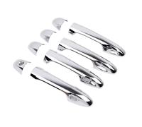 CLVCCZTZGW Couvercle De Bol Poignée Porte Voiture Chromé En Fiber Carbone Autocollant Accessoires Garniture Pour Toyota Rav4 Rav 4 Xa40 2014 - 2019(Argent,2 sensors)