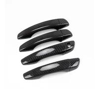 CLVCCZTZGW Couvercle De Poignée Porte Voiture En Fiber Carbone Chromé Autocollant Remplacement Capuchon De Clé Pour Peugeot Pour Expert 2017 - 2022(Black,4 door)