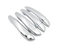 CLVCCZTZGW Couvercle De Poignée Porte Voiture En Fiber Carbone Chromé Autocollant Remplacement Capuchon De Clé Pour Peugeot Pour Expert 2017 - 2022(Argent,4 door)