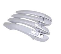 CLVCCZTZGW Couvercle De Poignée Porte Voiture En Fiber Carbone Chromé Autocollant Remplacement Capuchon De Clé Pour Peugeot Pour Expert 2017 - 2022(Argent,Handle Keyless Enrty)