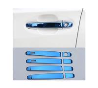 CLVCCZTZGW Protecteur De Couvercle De Poignée Cuvette Porte Voiture Autocollant Chromé Accessoires Pour Subaru XV Pour Crosstrek GT 2018 - 2021 4 Pièces(Blue,Door Handle)