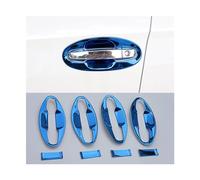 CLVCCZTZGW Protecteur De Couvercle De Poignée Cuvette Porte Voiture Autocollant Chromé Accessoires Pour Subaru XV Pour Crosstrek GT 2018 - 2021 4 Pièces(Blue,Door Bowl)