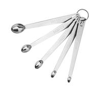 CLVEDU Lot de 5 cuillères à mesurer, 1/4 cuillère à café, 1/8 cuillère à café, 1/16 cuillère à café, 1/32 cuillère à café, 1/64 cuillères à mesurer en acier inoxydable pour la cuisson des poudres de