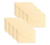 CLVPAI Lot de 40 enveloppes en papier kraft côtelé,C6 Enveloppes Eucalyptus nervurées,Enveloppes à rabat,pour les mariages, les anniversaires, les fêtes et les invitations(Beiges)
