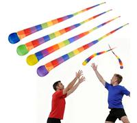 Clvsyh Rainbow Tail Ball Lot de 4 balles de comète avec longue queue, balle en mousse souple pour l'intérieur et l'extérieur
