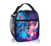 Clvsyh Sac de pique-nique de dessin animé, sac à déjeuner Stit-ch pour enfants, sac à déjeuner réutilisable, sac isotherme portable (B)
