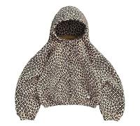 CLXLYU Sweat À Capuche Zippé Pull À Capuche Imprimé Léopard Rétro avec Une Chemise À Fermeture Éclair Chaude Vêtements Unisexe Surdimensionnés-Fermeture Éclair Léopard-M