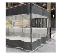 CLXRZM Extérieur Rideaux Imperméable, Transparent PVC Plastique Rideau,0.6mm Panneau de Bâche avec Oeillet et Crochet pour Garage Porches Terrasse Jardin, 3.5x2.5m