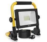 CLY Lampe Chantier 60W Projecteur Led 5200LM 6500K Baladeuse Led Portable IP66 Câble 5M Lampe Camping Portable Lampe de Travail Lanterne avec Rotation à 180° pour Atelier, Garage