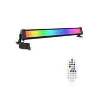 CLY Projecteur LED Couleur 42W, Barre LED RGB 10 Couleurs et 30 Modes Dynamiques Spot LED Couleur avec Télécommande RF 360° Lumière Ambiance Exterieur Mémoire et Minuterie, IP66 Pour Fête Patio bar